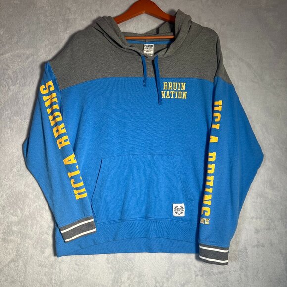 PINK Victoria's Secret Tops - PINK Victoria's Secret Hoodie Womens L Blue Gray UCLA Bruins Pullover Sweatshirt